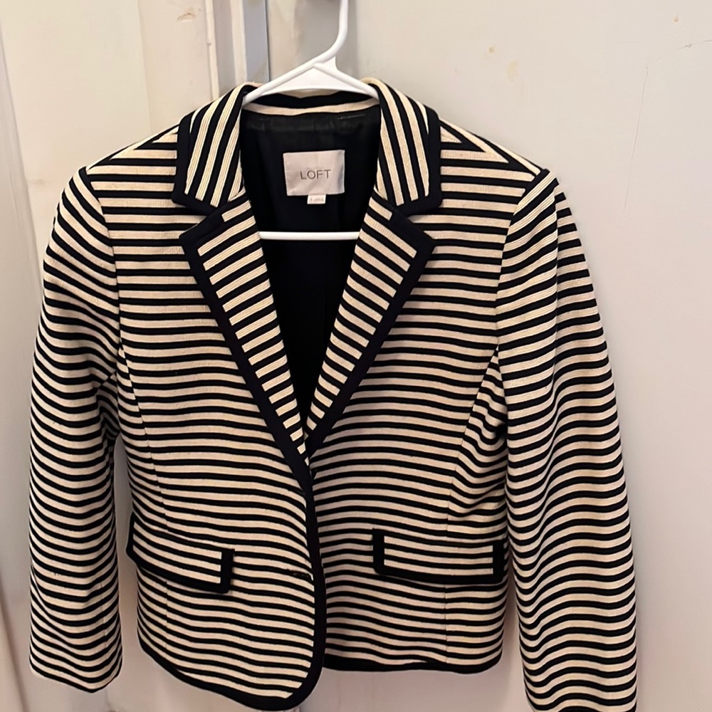 Loft blue and cream jacket